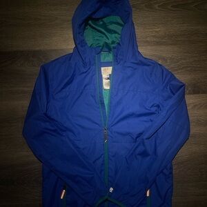 Champion blue, green windbreaker jacket size XL